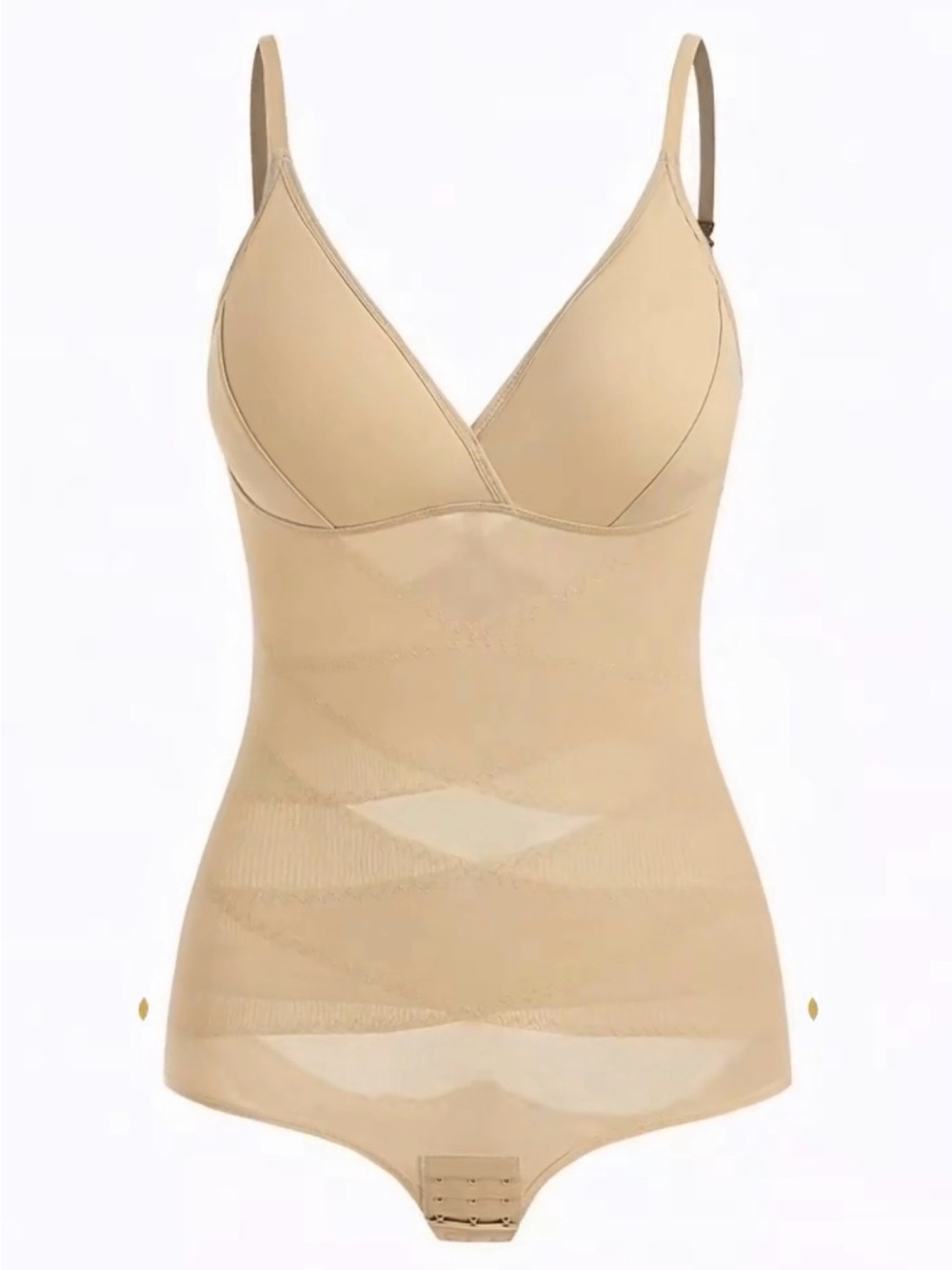 Cupshe Nude Shaping Bodysuit with Adjustable Straps